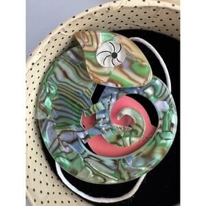 Erstwilder Carmel’s Chameleon Mother Of Pearl Swirl Acrylic Brooch